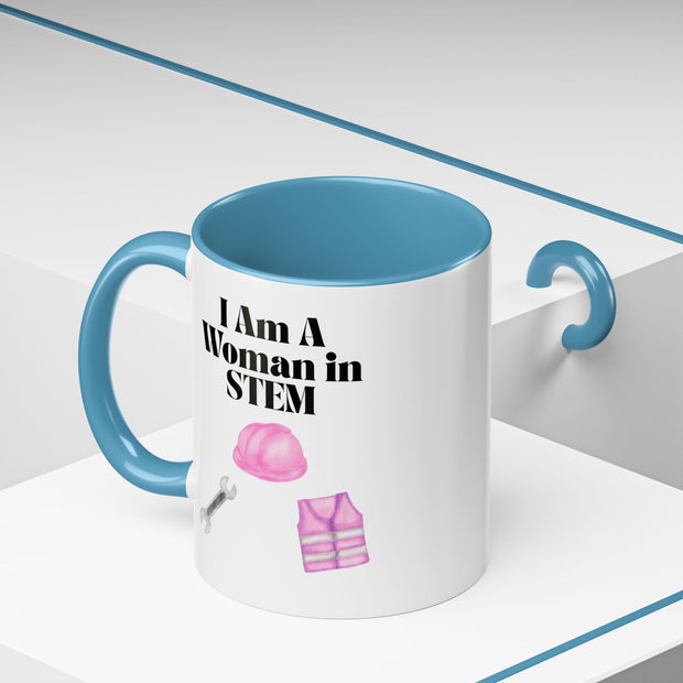 'I Am A Woman In STEM' Engineer Accent Coffee Mug