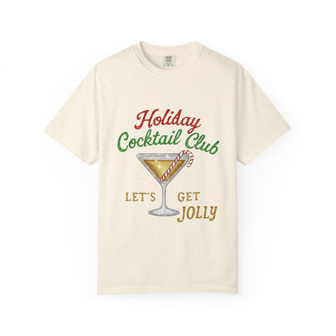 Holiday Cocktail Club T-Shirt | Let's Get Jolly Christmas Tee
