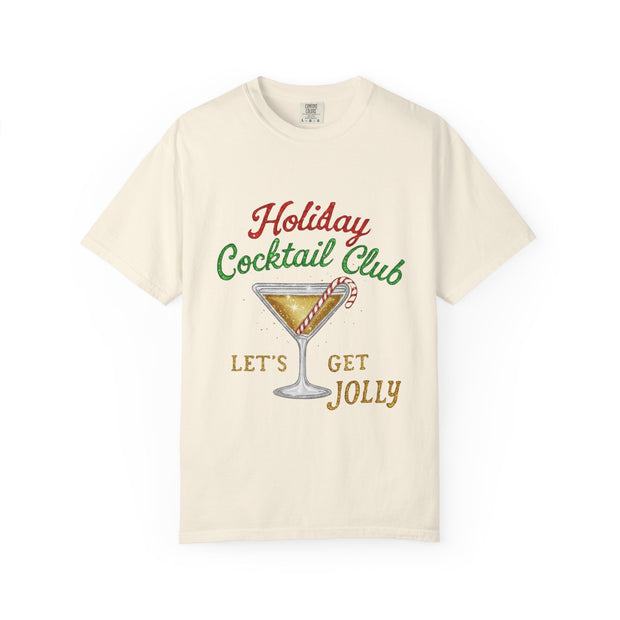 Holiday Cocktail Club T-Shirt | Let's Get Jolly Christmas Tee
