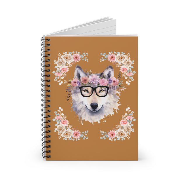 Geeky Goddess Wolf Spiral Notebook