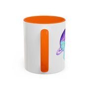 Purple Saturn Wrapped In A Bow Accent Coffee Mug