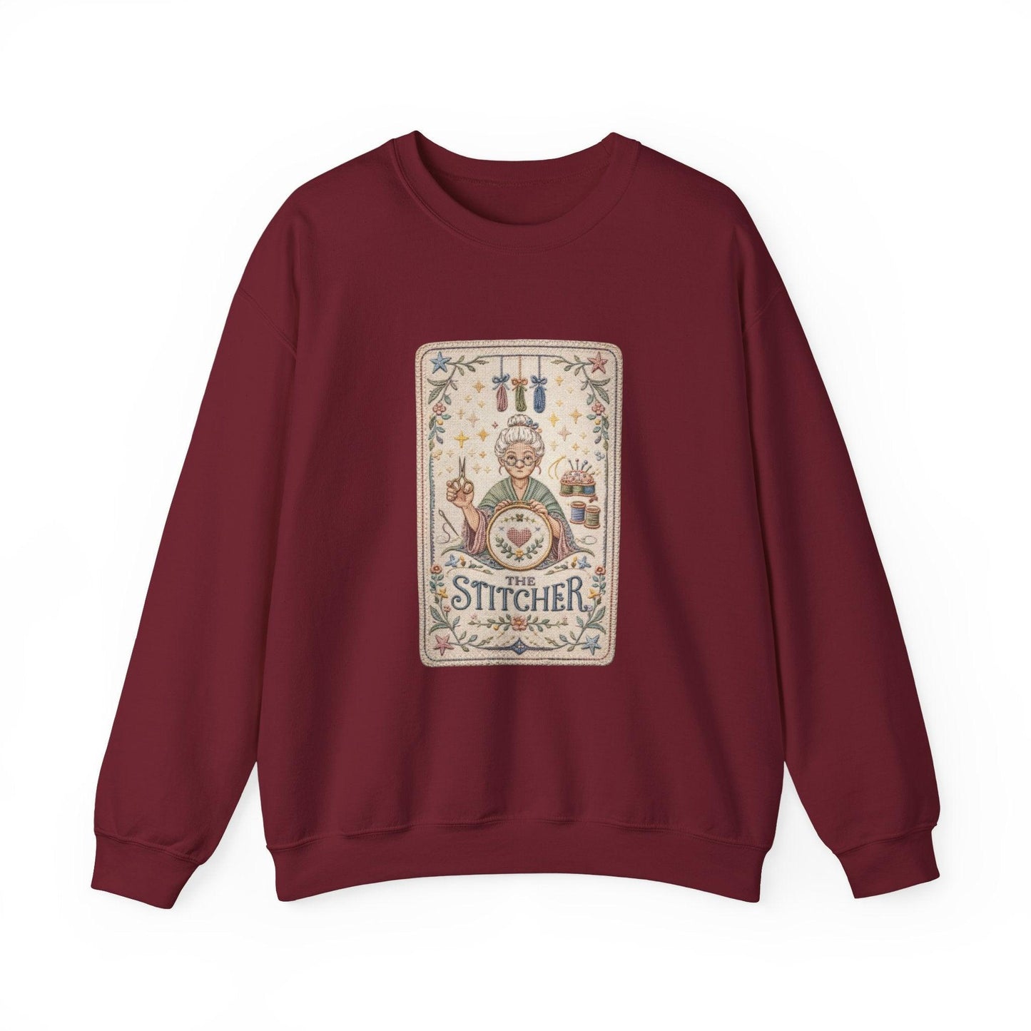 Vintage Embroiderer Illustration Sweatshirt | The Stitcher Crewneck