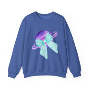 Purple Saturn Wrapped In A Bow Sweatshirt