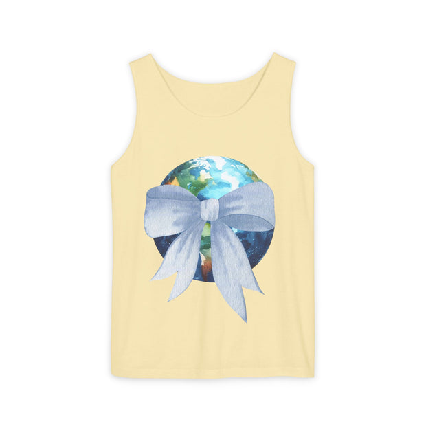 Earth Wrapped In Bow Unisex Tank Top