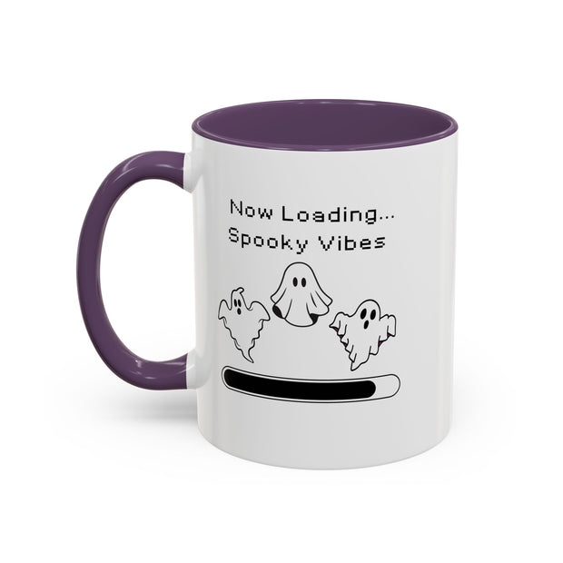 'Now Loading...Spooky Vibes' Accent Coffee Mug