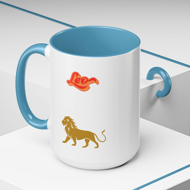 'Leo' Zodiac Accent Coffee Mug