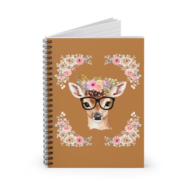 Geeky Goddess Deer Spiral Notebook