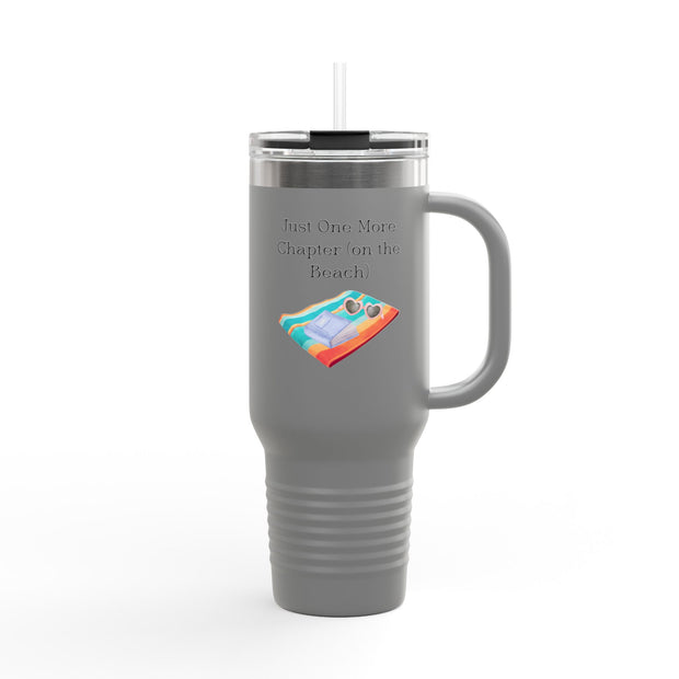 'Just One More Chapter (On The Beach)' Insulated Travel Mug, 40oz