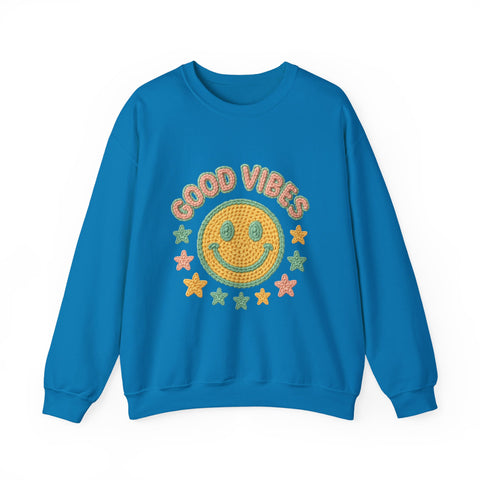 Good Vibes Crewneck Sweatshirt, Cozy Unisex Sweatshirt, Happy Apparel Gift, Positive Energy Fashion, Comfortable Casual Wear, Trendy [...]