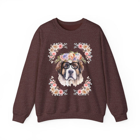 Geeky Goddess Saint Bernard Unisex Crewneck Sweatshirt
