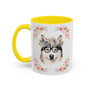 Geeky Goddess Siberian Husky Accent Coffee Mug