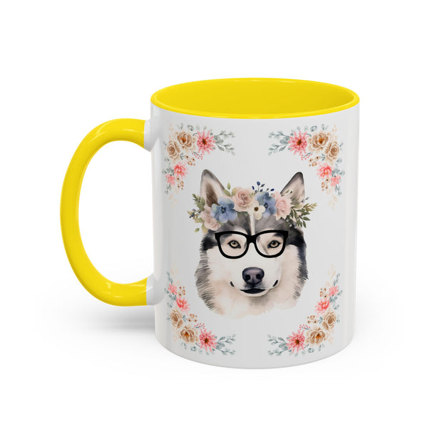 Geeky Goddess Siberian Husky Accent Coffee Mug