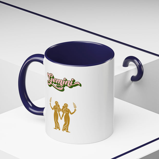 'Gemini' Zodiac Accent Coffee Mug