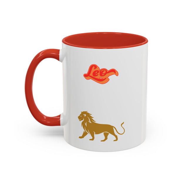 'Leo' Zodiac Accent Coffee Mug