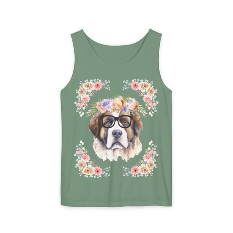 Geeky Goddess Saint Bernard Unisex Tank Top