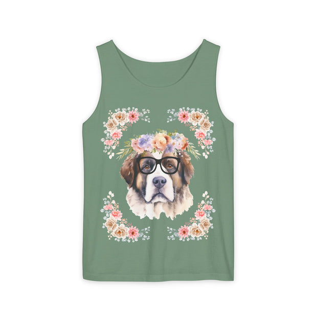 Geeky Goddess Saint Bernard Unisex Tank Top