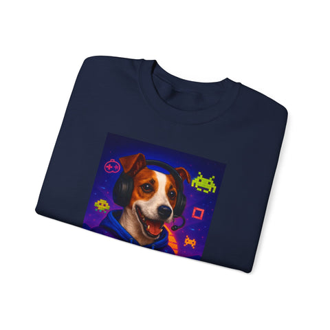 Gaming Jack Russell Controller sweatshirt | Retro Arcade Gamer Puppy Graphic