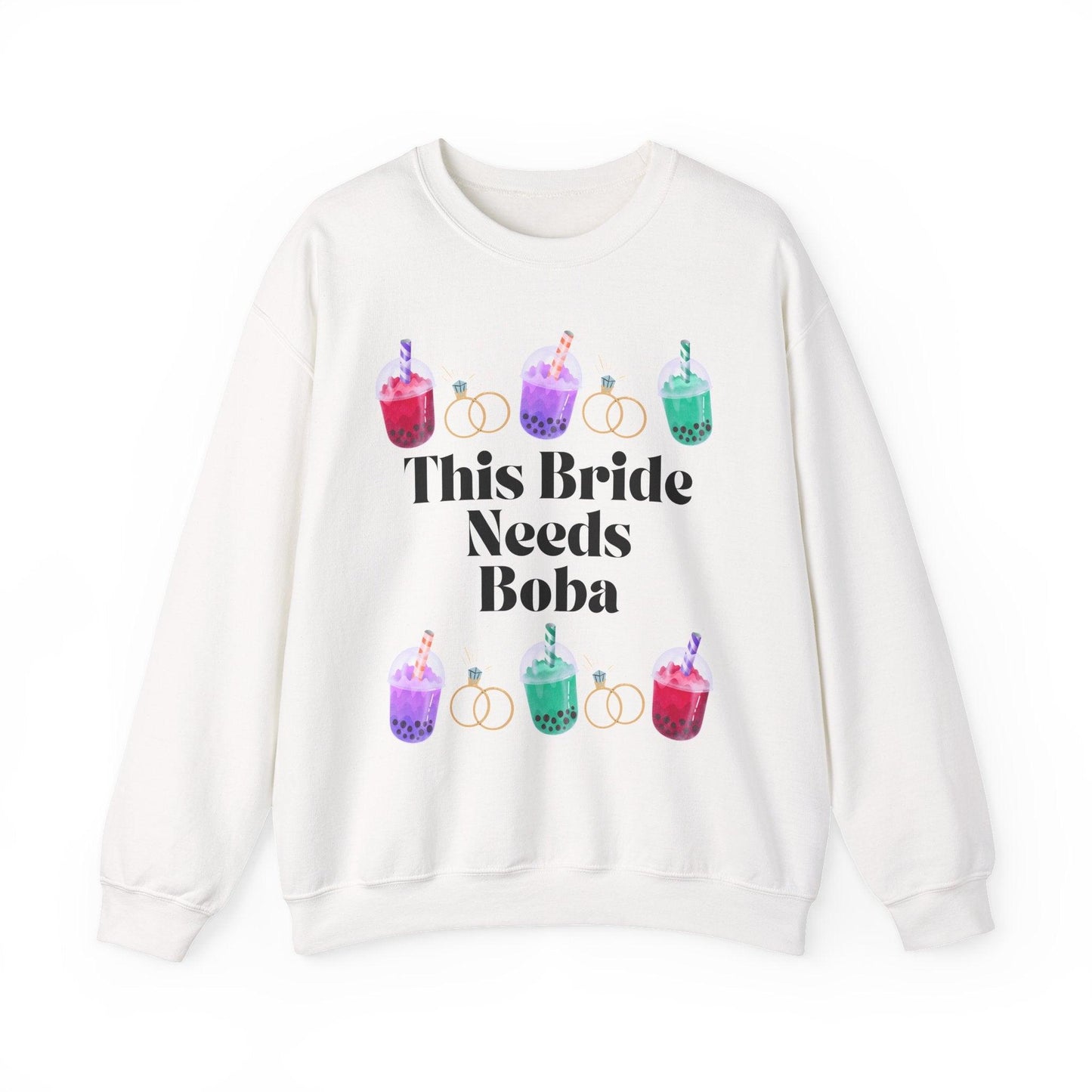 'This Bride Needs Boba' Unisex Crewneck Sweatshirt