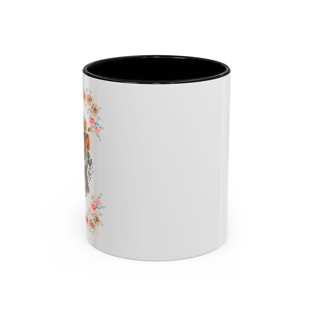 Geeky Goddess Gray Cat Accent Coffee Mug