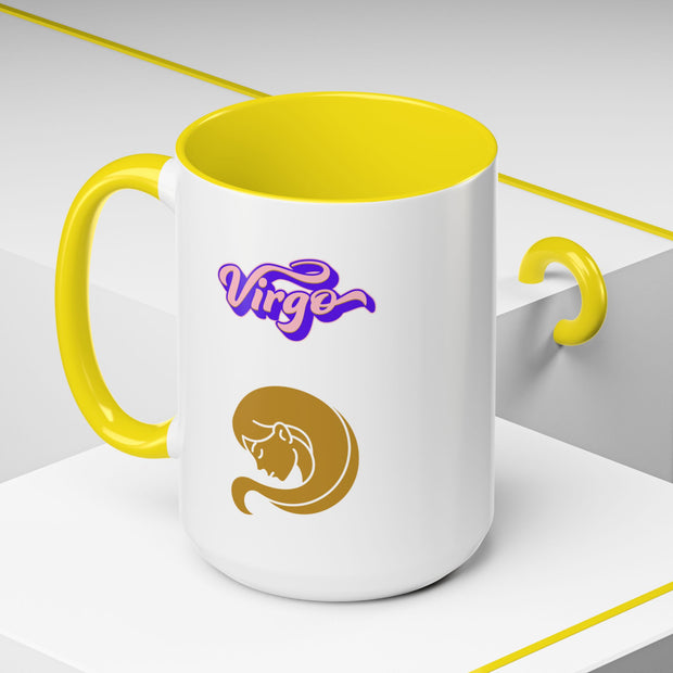 'Virgo' Zodiac Accent Coffee Mug