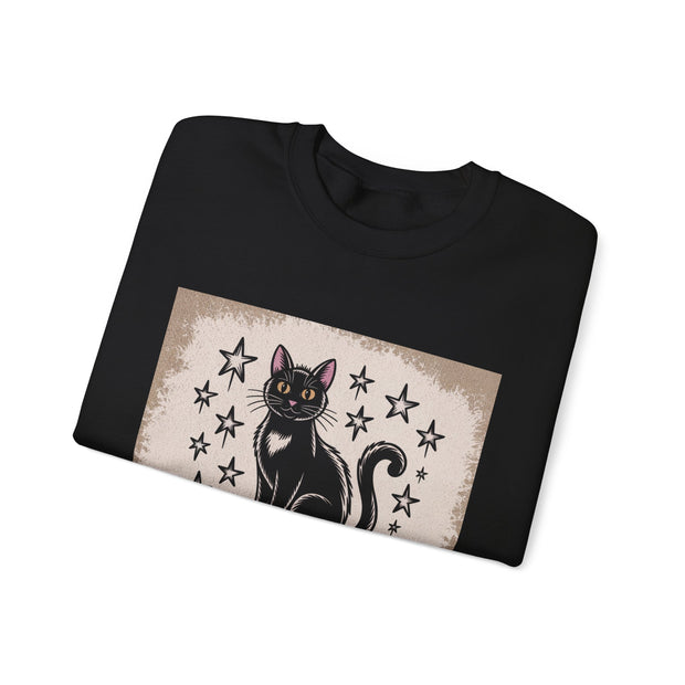 Cat and Book Lover's Crewneck Sweatshirt