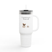 'Espawresso Yourself' French Bulldog Insulated Travel Mug, 40oz