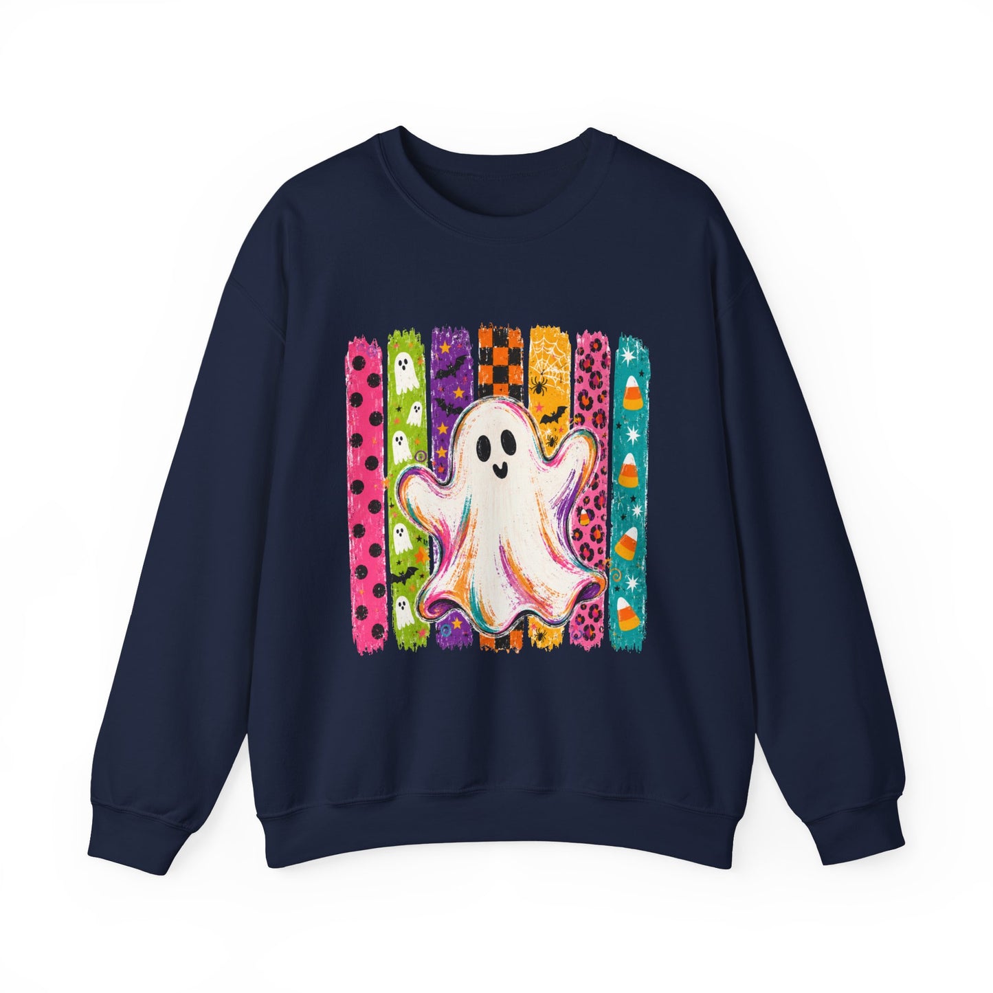 Rainbow Ghost Halloween Sweatshirt | Cute Ghost Graphic Crewneck
