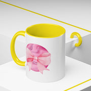 Pink Planet Wrapped In A Bow Accent Coffee Mug