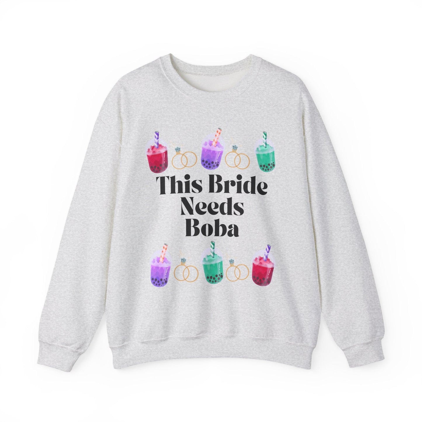 'This Bride Needs Boba' Unisex Crewneck Sweatshirt