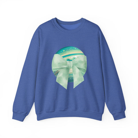 Green Planet Wrapped In A Bow Unisex Crewneck Sweatshirt