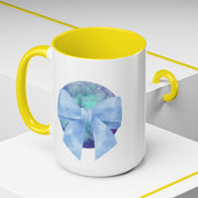 Blue/Green Planet Wrapped In A Bow Accent Coffee Mug