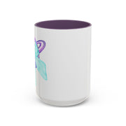 Purple Saturn Wrapped In A Bow Accent Coffee Mug