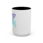 Purple Saturn Wrapped In A Bow Accent Coffee Mug