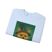 Cozy Witch Pomeranian Dog Sweatshirt, Animal Lover Sweatshirt, Halloween Apparel, Unisex Crewneck, Gift for Dog Mom