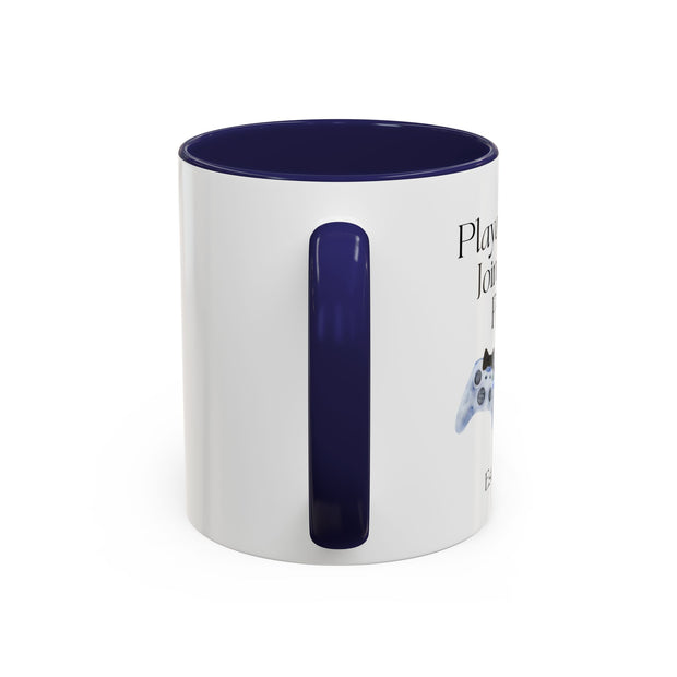 'Player 2 Has Joined The Party' 'Est. 2025' Accent Coffee Mug
