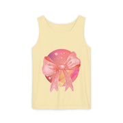 Pink/Yellow Planet Wrapped In Bow Unisex Tank Top