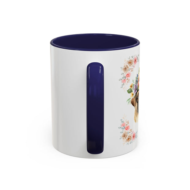 Geeky Goddess Pug Accent Coffee Mug