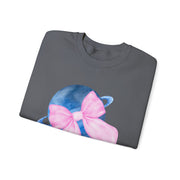 Blue Saturn Wrapped In A Pink Bow Unisex Crewneck Sweatshirt