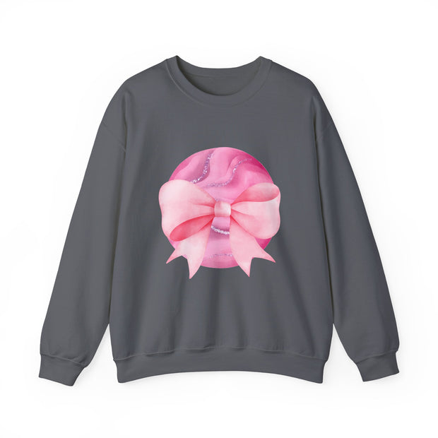 Pink Planet Wrapped In A Bow Unisex Crewneck Sweatshirt