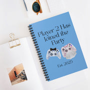 'Player 2 Has Joined The Party' 'Est. 2025' Spiral Notebook