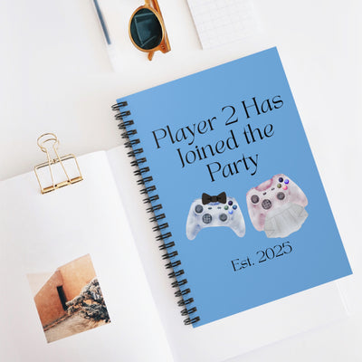'Player 2 Has Joined The Party' 'Est. 2025' Spiral Notebook