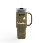 'Leveling Up My Tan' Insulated Travel Mug, 40oz