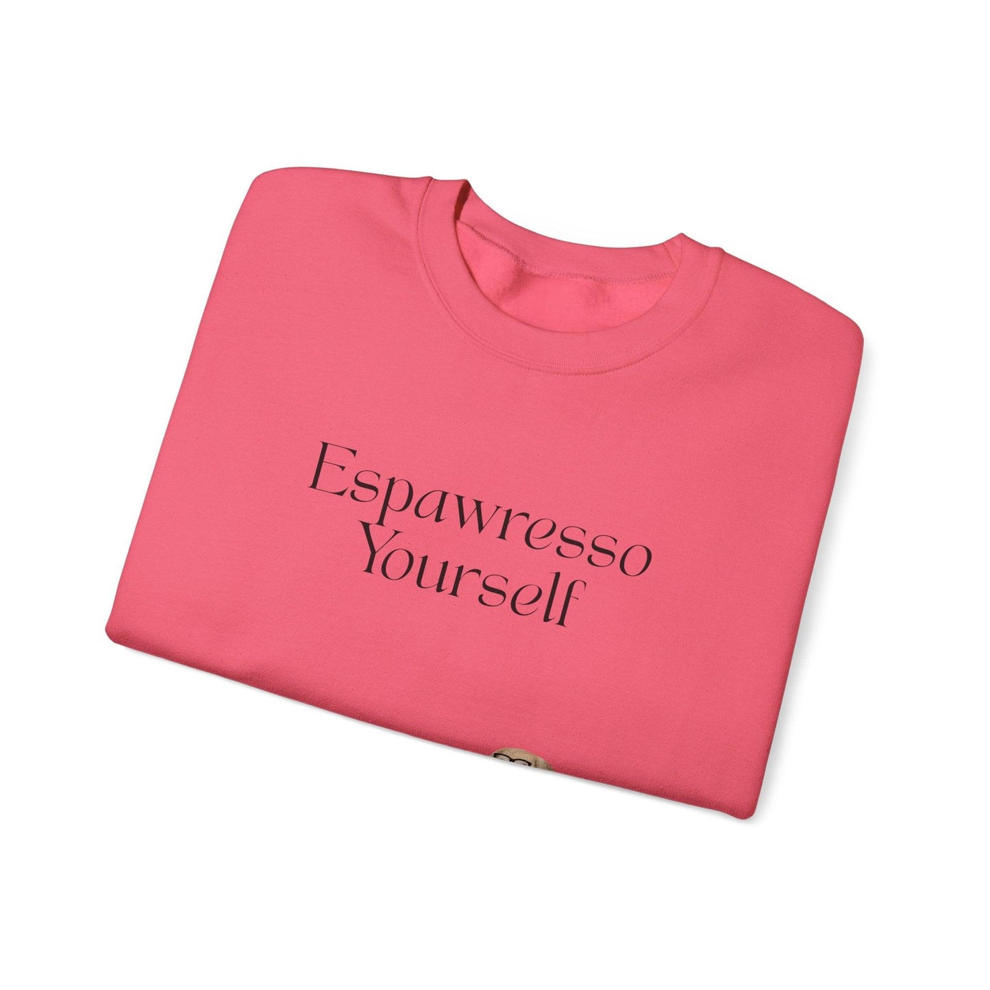'Espawresso Yourself' Golden Retriever Unisex Crewneck Sweatshirt