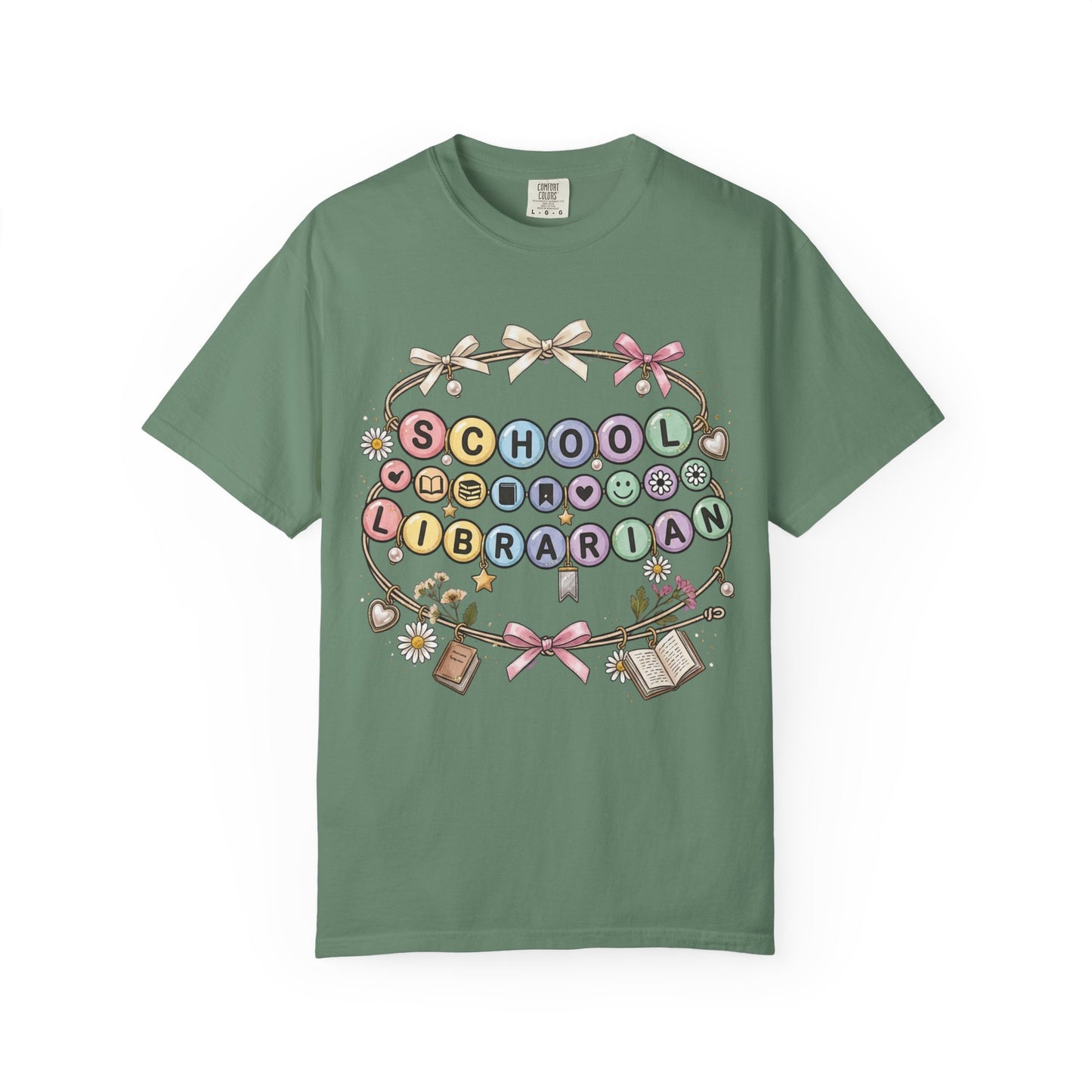 School Librarian Keys Beads T-Shirt, Librarian Graphic Tee, Library Media Specialist Shirt, Book Lover Teacher Gift, Back to School Tee