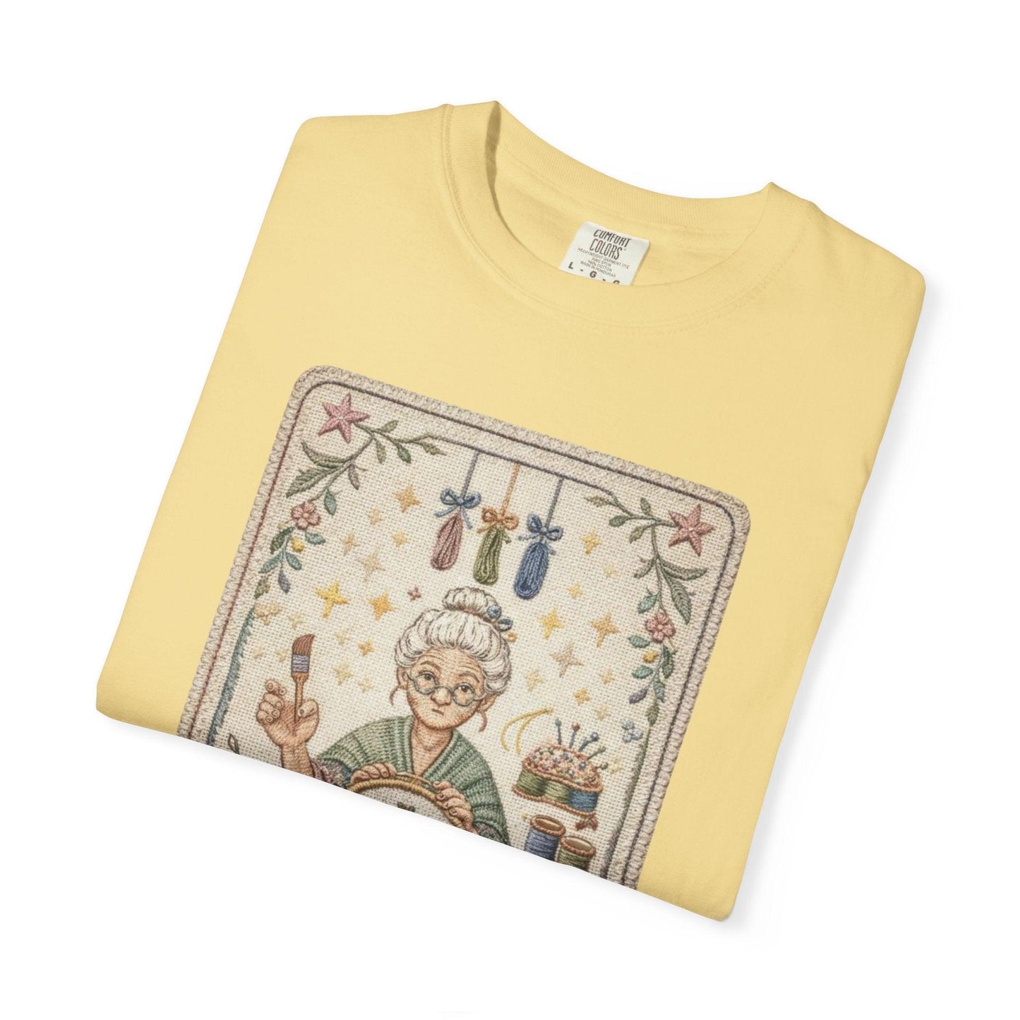 The Crafter Illustration T-Shirt | Vintage Crafting Design, Sewing Embroidery