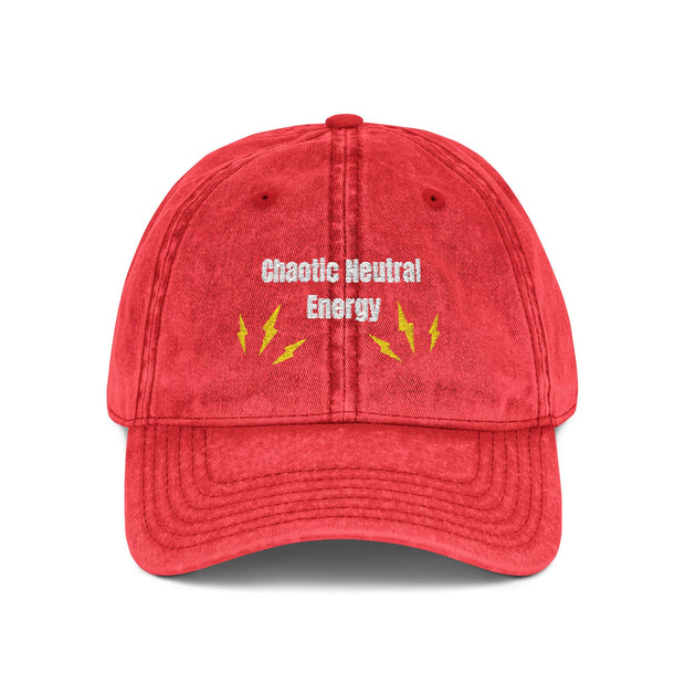 'Chaotic Neutral Energy' Vintage Embroidered Cap