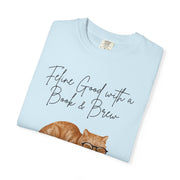 'Feline Good with a Book & Brew' Unisex T-Shirt