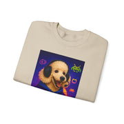 Gamer Dog Sweatshirt, Unisex Crewneck, Cute Gaming Apparel, Gift for Pet Lovers, Funny Sweatshirt, Cozy Gaming Clothing