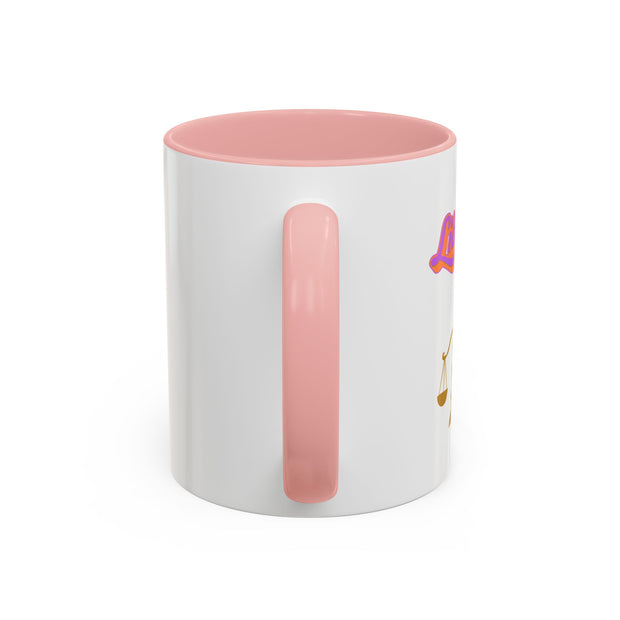 'Libra' Zodiac Accent Coffee Mug