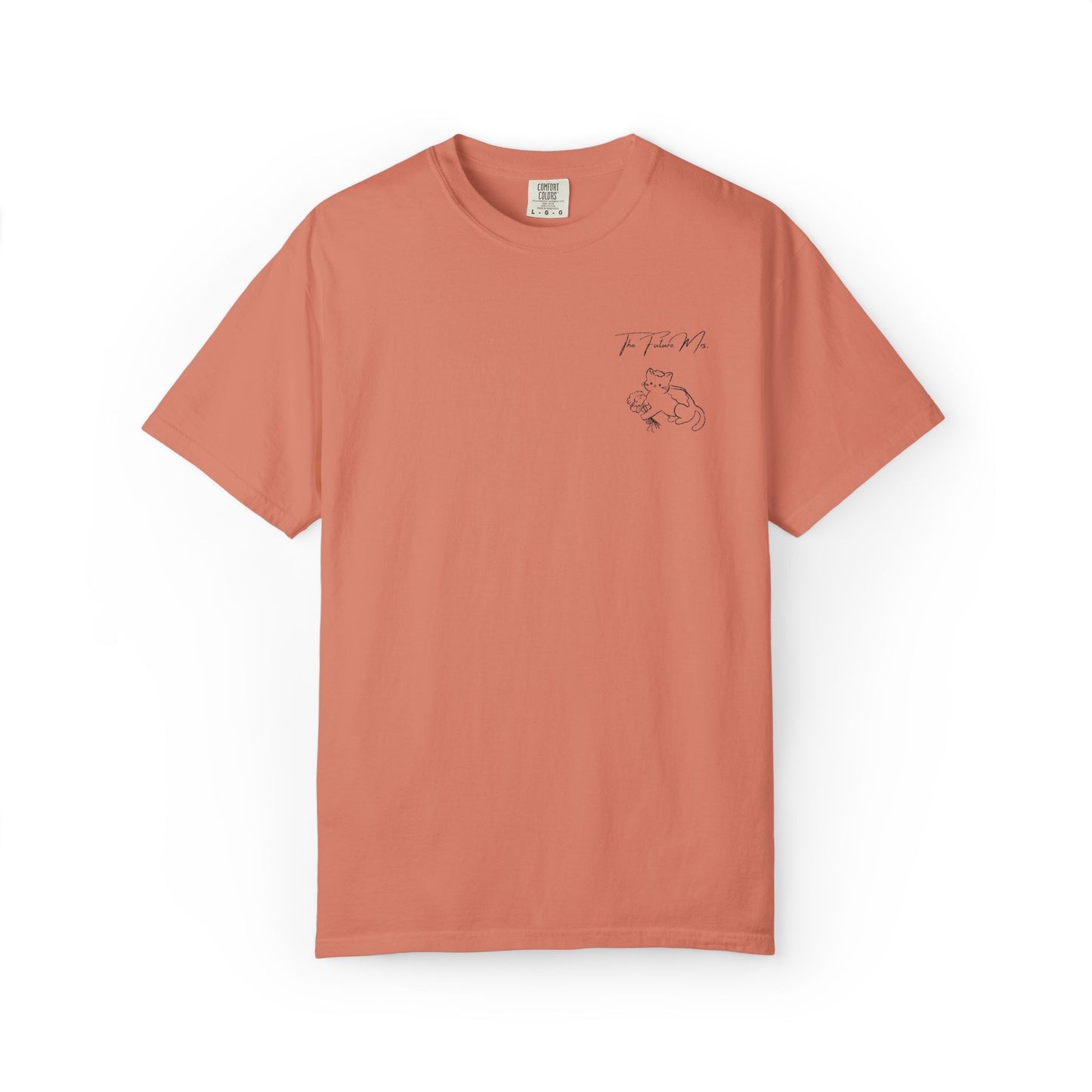 The Future Mrs Shirt, Cat Bride Embroidered Tee, Minimalist Bridal Shower Shirt, Coquette Wedding Tee, Future Wife Shirt